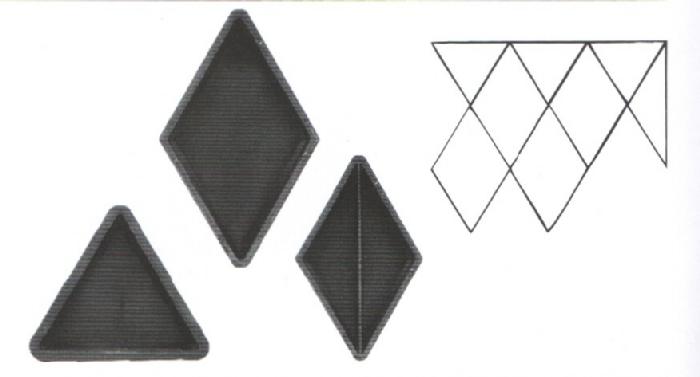 Форма тротуарной плитки Ромб узорчатый фото